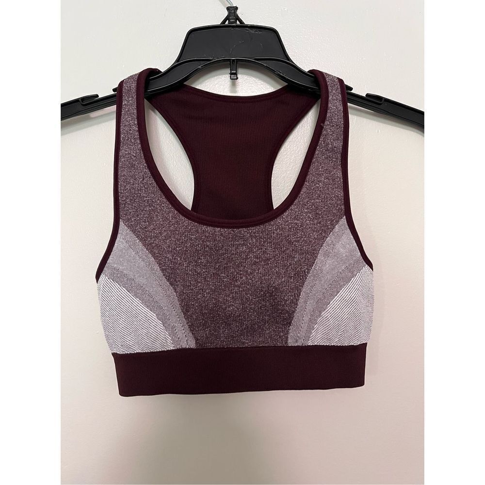 Aerie Burgundy & Gray Sports Bra sz XS NWOT